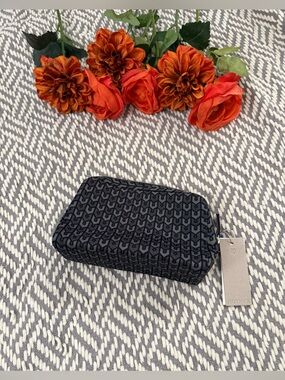 Rothy's Black Patterned Cosmetic Case